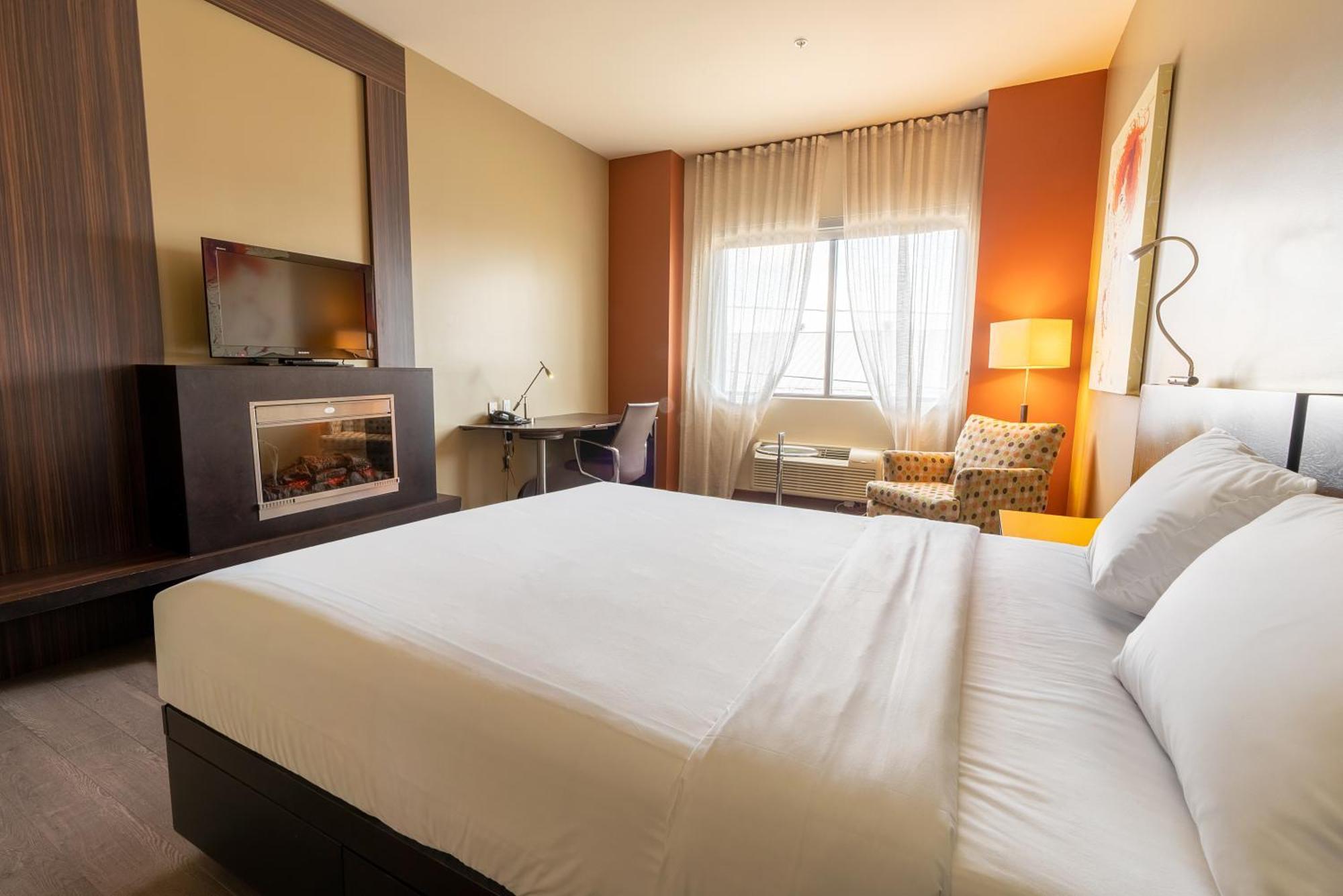 Trendy Intimacy 1 queen-size bed—Fireplace